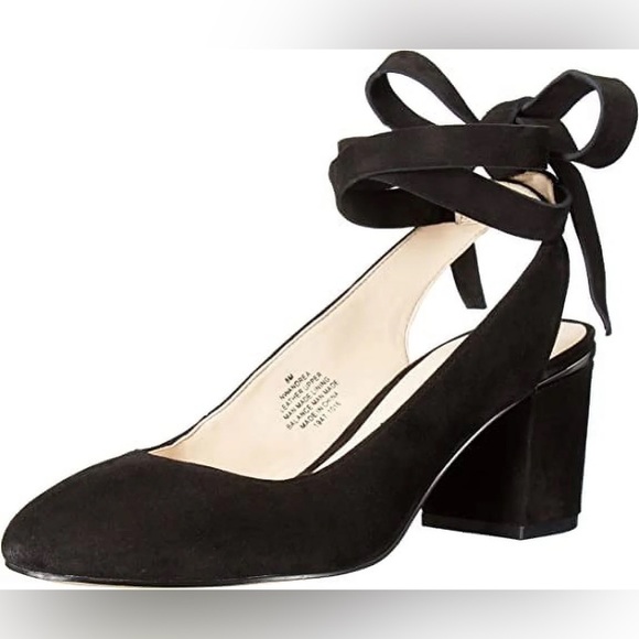 Nine West Women's Andrea Suede Black Ankle-High Leather Pump Size 5.5 - Picture 3 of 9